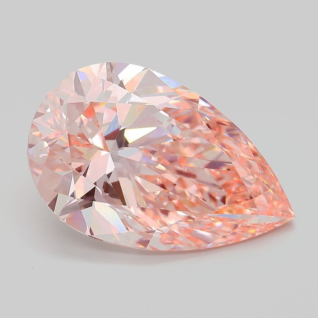Loose Diamond - PEAR 7.58ct Fancy Intense Pink VS1: Loose Diamond - PEAR 7.58ct Fancy Intense Pink VS1 Source: This is a real non-mined Diamond that has been grown in a lab Shape: PEAR Carats: 7.58 Color: Fancy Intense Pink Certification: IGI Video: