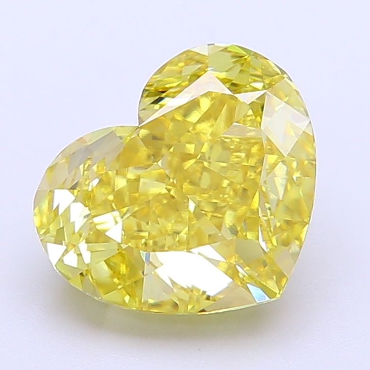 Loose Diamond - HEART 3.52ct Fancy Vivid Yellow VVS2: Loose Diamond - HEART 3.52ct Fancy Vivid Yellow VVS2 Source: This is a real non-mined Diamond that has been grown in a lab Shape: HEART Carats: 3.52 Color: Fancy Vivid Yellow Certification: IGI Video: