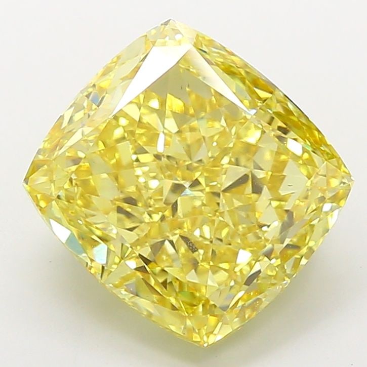 Loose Diamond - CUSHION MODIFIED 10.09ct Fancy Intense Yellow VS1: Loose Diamond - CUSHION MODIFIED 10.09ct Fancy Intense Yellow VS1 Source: This is a real non-mined Diamond that has been grown in a lab Shape: CUSHION MODIFIED Carats: 10.09 Color: Fancy Intense Yello