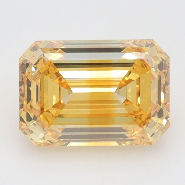 Loose Diamond - EMERALD 2.11ct Fancy Vivid Yellow VVS2: Loose Diamond - EMERALD 2.11ct Fancy Vivid Yellow VVS2 Source: This is a real non-mined Diamond that has been grown in a lab Shape: EMERALD Carats: 2.11 Color: Fancy Vivid Yellow Certification: IGI Vi