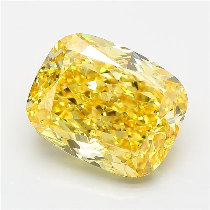 Loose Diamond - CUSHION MODIFIED 6.25ct Fancy Vivid Yellow VS2: Loose Diamond - CUSHION MODIFIED 6.25ct Fancy Vivid Yellow VS2 Source: This is a real non-mined Diamond that has been grown in a lab Shape: CUSHION MODIFIED Carats: 6.25 Color: Fancy Vivid Yellow Cert