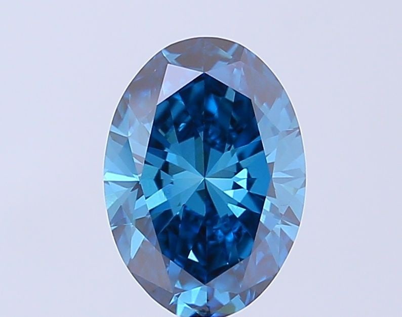 Loose Diamond - OVAL 1.95ct Fancy Vivid Blue VS1: Loose Diamond - OVAL 1.95ct Fancy Vivid Blue VS1 Source: This is a real non-mined Diamond that has been grown in a lab Shape: OVAL Carats: 1.95 Color: Fancy Vivid Blue Certification: IGI Video: