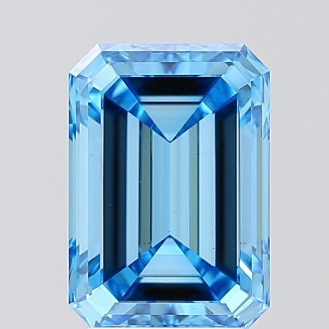 Loose Diamond - EMERALD 3.06ct Fancy Vivid Blue VS1: Loose Diamond - EMERALD 3.06ct Fancy Vivid Blue VS1 Source: This is a real non-mined Diamond that has been grown in a lab Shape: EMERALD Carats: 3.06 Color: Fancy Vivid Blue Certification: IGI Video: