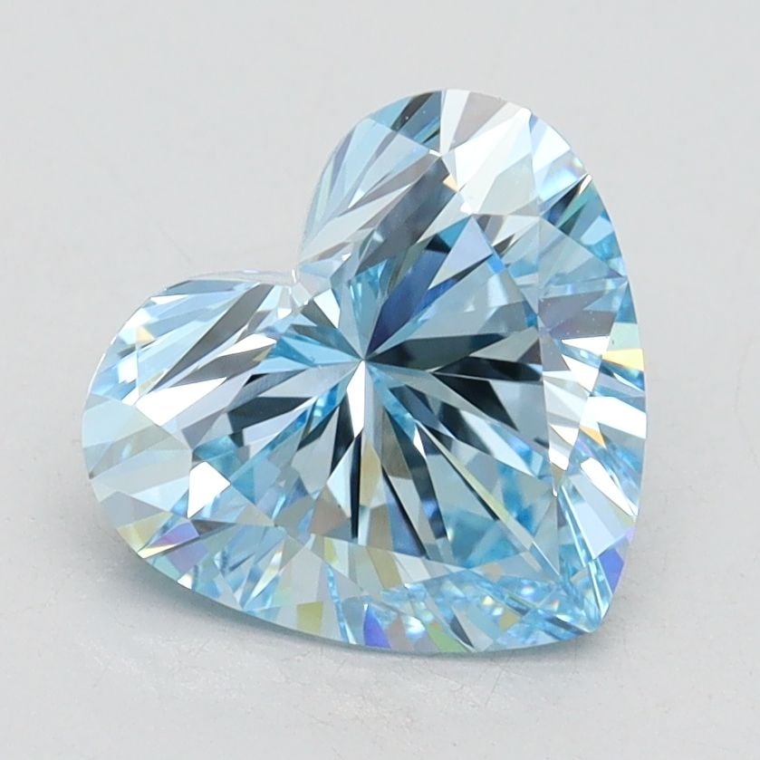Loose Diamond - HEART 2.05ct Fancy Intense Blue VS1: Loose Diamond - HEART 2.05ct Fancy Intense Blue VS1 Source: This is a real non-mined Diamond that has been grown in a lab Shape: HEART Carats: 2.05 Color: Fancy Intense Blue Certification: IGI Video: