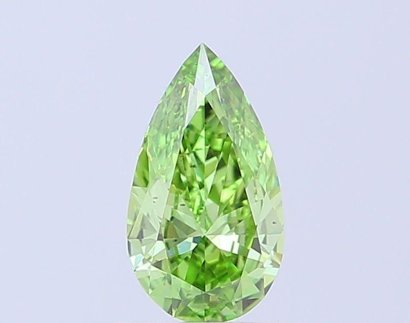 Loose Diamond - PEAR 0.94ct Fancy Vivid Green VS2: Loose Diamond - PEAR 0.94ct Fancy Vivid Green VS2 Source: This is a real non-mined Diamond that has been grown in a lab Shape: PEAR Carats: 0.94 Color: Fancy Vivid Green Certification: IGI Video: