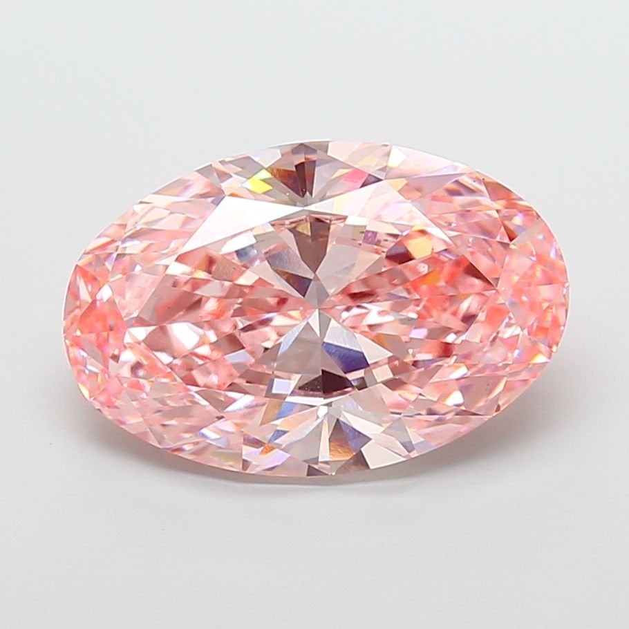 Loose Diamond - OVAL 13.09ct Fancy Vivid Pink VS1: Loose Diamond - OVAL 13.09ct Fancy Vivid Pink VS1 Source: This is a real non-mined Diamond that has been grown in a lab Shape: OVAL Carats: 13.09 Color: Fancy Vivid Pink Certification: IGI Video: