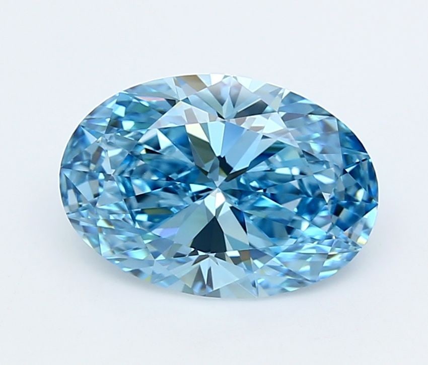 Loose Diamond - OVAL 3.04ct Fancy Vivid Blue VVS1: Loose Diamond - OVAL 3.04ct Fancy Vivid Blue VVS1 Source: This is a real non-mined Diamond that has been grown in a lab Shape: OVAL Carats: 3.04 Color: Fancy Vivid Blue Certification: IGI Video: