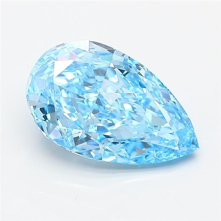 Loose Diamond - PEAR 3.07ct Fancy Vivid Blue VVS2: Loose Diamond - PEAR 3.07ct Fancy Vivid Blue VVS2 Source: This is a real non-mined Diamond that has been grown in a lab Shape: PEAR Carats: 3.07 Color: Fancy Vivid Blue Certification: IGI Video: