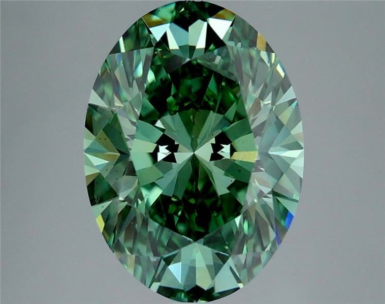 Loose Diamond - OVAL 4.02ct Fancy Vivid Green VS2: Loose Diamond - OVAL 4.02ct Fancy Vivid Green VS2 Source: This is a real non-mined Diamond that has been grown in a lab Shape: OVAL Carats: 4.02 Color: Fancy Vivid Green Certification: IGI Video: