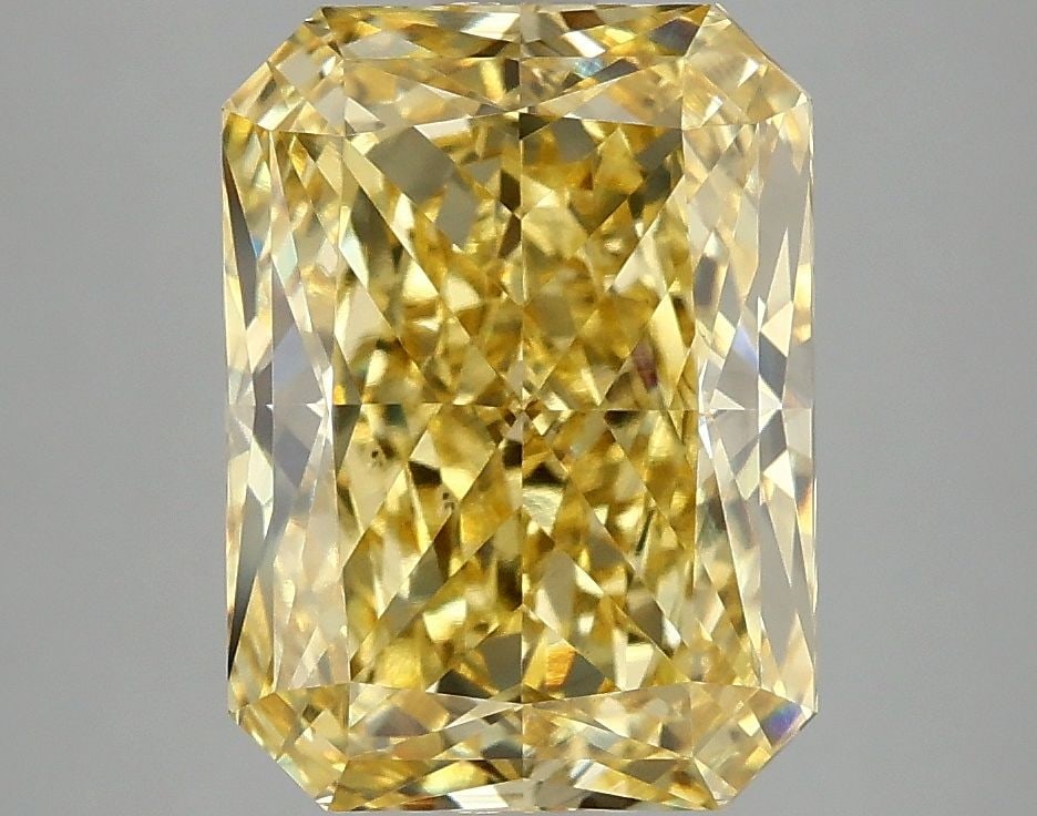 Loose Diamond - RADIANT 4.1ct Fancy Vivid Yellow VS2: Loose Diamond - RADIANT 4.1ct Fancy Vivid Yellow VS2 Source: This is a real non-mined Diamond that has been grown in a lab Shape: RADIANT Carats: 4.1 Color: Fancy Vivid Yellow Certification: IGI Video