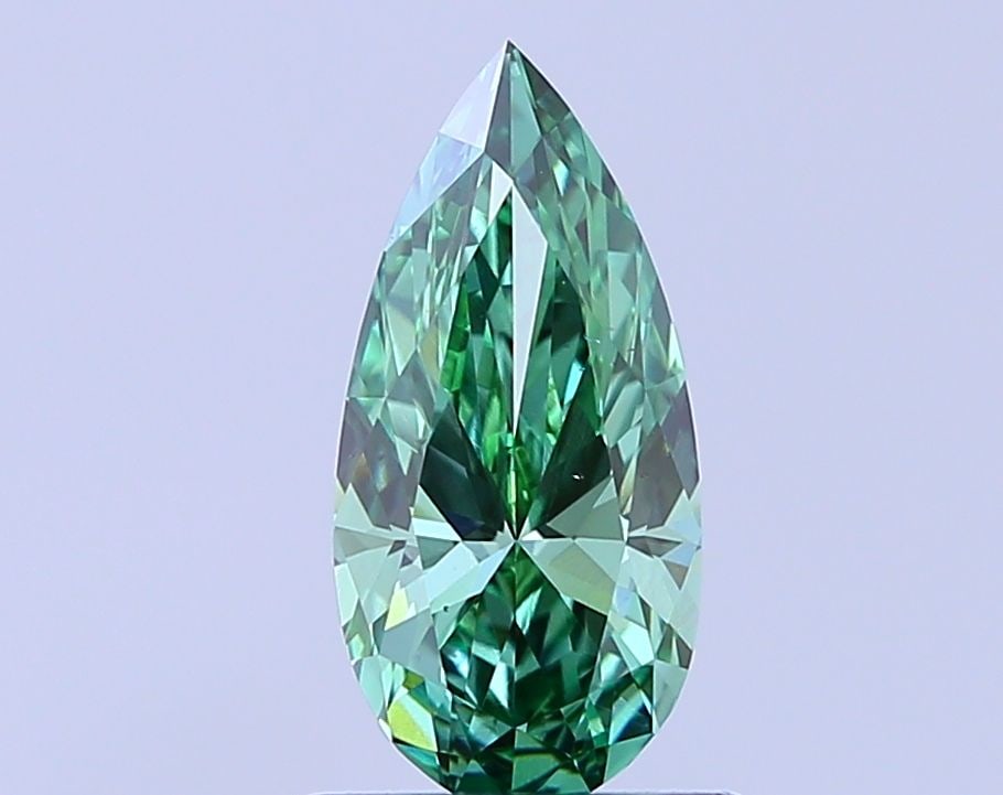 Loose Diamond - PEAR 1.02ct Fancy Vivid Green VS2: Loose Diamond - PEAR 1.02ct Fancy Vivid Green VS2 Source: This is a real non-mined Diamond that has been grown in a lab Shape: PEAR Carats: 1.02 Color: Fancy Vivid Green Certification: IGI The Diamond