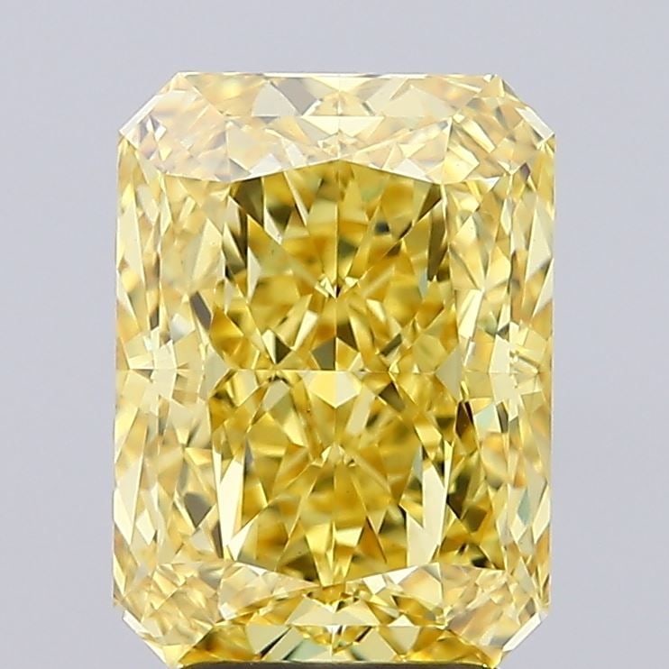 Loose Diamond - RADIANT 4.01ct Fancy Vivid Yellow VVS2: Loose Diamond - RADIANT 4.01ct Fancy Vivid Yellow VVS2 Source: This is a real non-mined Diamond that has been grown in a lab Shape: RADIANT Carats: 4.01 Color: Fancy Vivid Yellow Certification: IGI Vi
