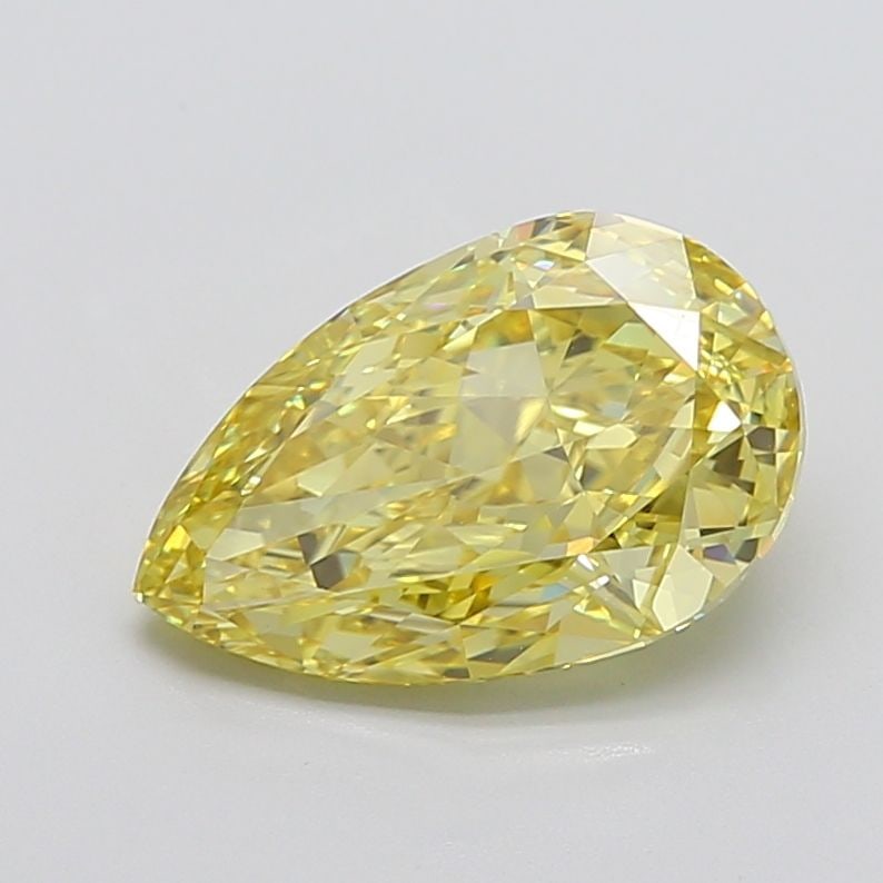 Loose Diamond - PEAR 5.07ct Fancy Intense Yellow VVS2: Loose Diamond - PEAR 5.07ct Fancy Intense Yellow VVS2 Source: This is a real non-mined Diamond that has been grown in a lab Shape: PEAR Carats: 5.07 Color: Fancy Intense Yellow Certification: IGI Vide