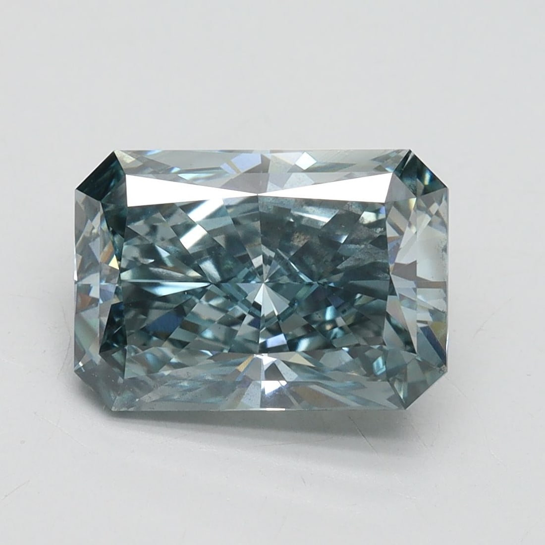 Loose Diamond - RADIANT 3.12ct Fancy Vivid Greenish Blue SI1 (1 of 1)