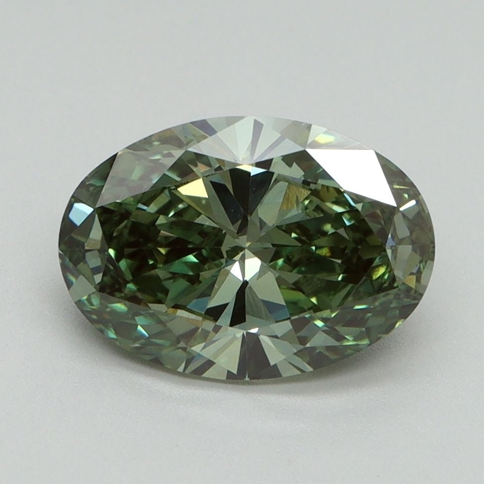 Loose Diamond - OVAL 2.0ct Fancy Vivid Green VS2: Loose Diamond - OVAL 2.0ct Fancy Vivid Green VS2 Source: This is a real non-mined Diamond that has been grown in a lab Shape: OVAL Carats: 2.0 Color: Fancy Vivid Green Certification: IGI Video: