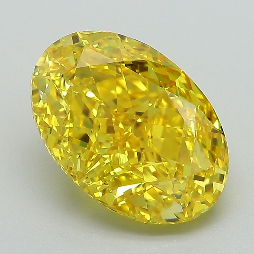 Loose Diamond - OVAL 3.58ct Fancy Vivid Yellow VVS2: Loose Diamond - OVAL 3.58ct Fancy Vivid Yellow VVS2 Source: This is a real non-mined Diamond that has been grown in a lab Shape: OVAL Carats: 3.58 Color: Fancy Vivid Yellow Certification: IGI Video:
