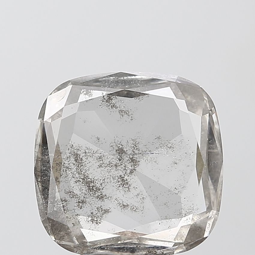 Loose Diamond - CUSHION BRILLIANT 2.96ct Salt and Pepper I1: Loose Diamond - CUSHION BRILLIANT 2.96ct Salt and Pepper I1 Source: This is a real non-mined Diamond that has been grown in a lab Shape: CUSHION BRILLIANT Carats: 2.96 Color: Salt and Pepper Certifica