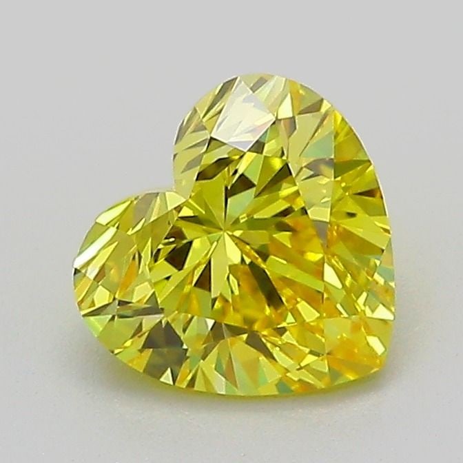 Loose Diamond - HEART 1.08ct Fancy Vivid Yellow VS1: Loose Diamond - HEART 1.08ct Fancy Vivid Yellow VS1 Source: This is a real non-mined Diamond that has been grown in a lab Shape: HEART Carats: 1.08 Color: Fancy Vivid Yellow Certification: IGI Video:
