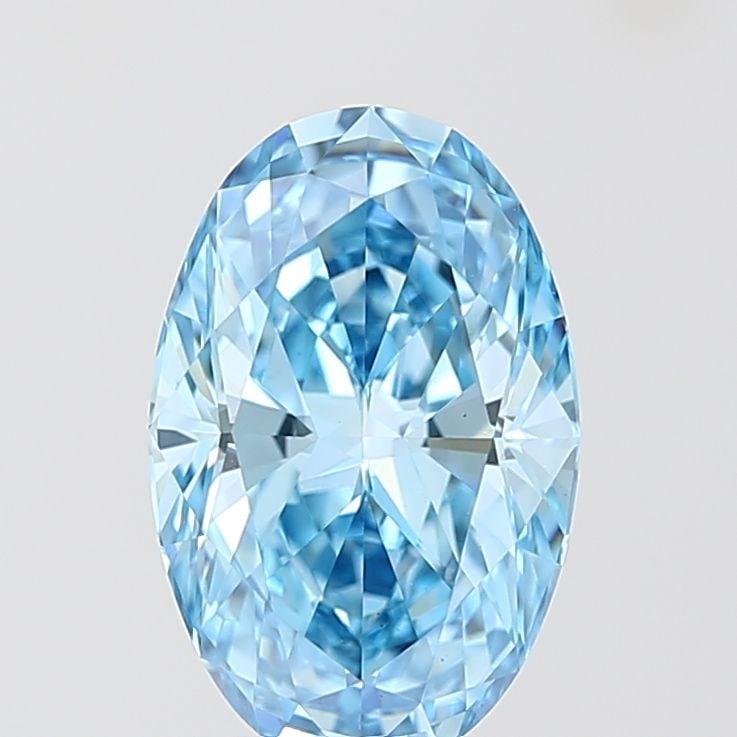 Loose Diamond - OVAL 3.06ct Fancy Vivid Blue VS1: Loose Diamond - OVAL 3.06ct Fancy Vivid Blue VS1 Source: This is a real non-mined Diamond that has been grown in a lab Shape: OVAL Carats: 3.06 Color: Fancy Vivid Blue Certification: IGI Video: