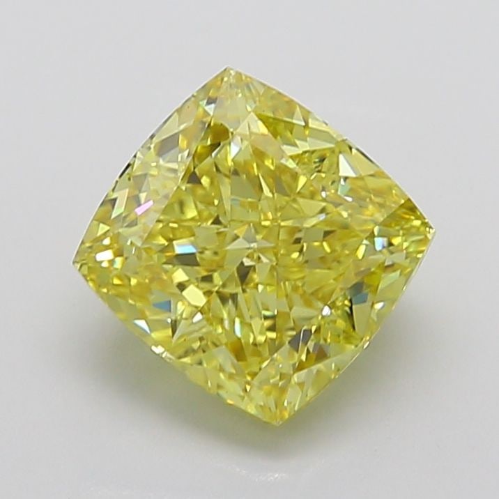 Loose Diamond - CUSHION MODIFIED 5.01ct Fancy Intense Yellow VS1: Loose Diamond - CUSHION MODIFIED 5.01ct Fancy Intense Yellow VS1 Source: This is a real non-mined Diamond that has been grown in a lab Shape: CUSHION MODIFIED Carats: 5.01 Color: Fancy Intense Yellow 