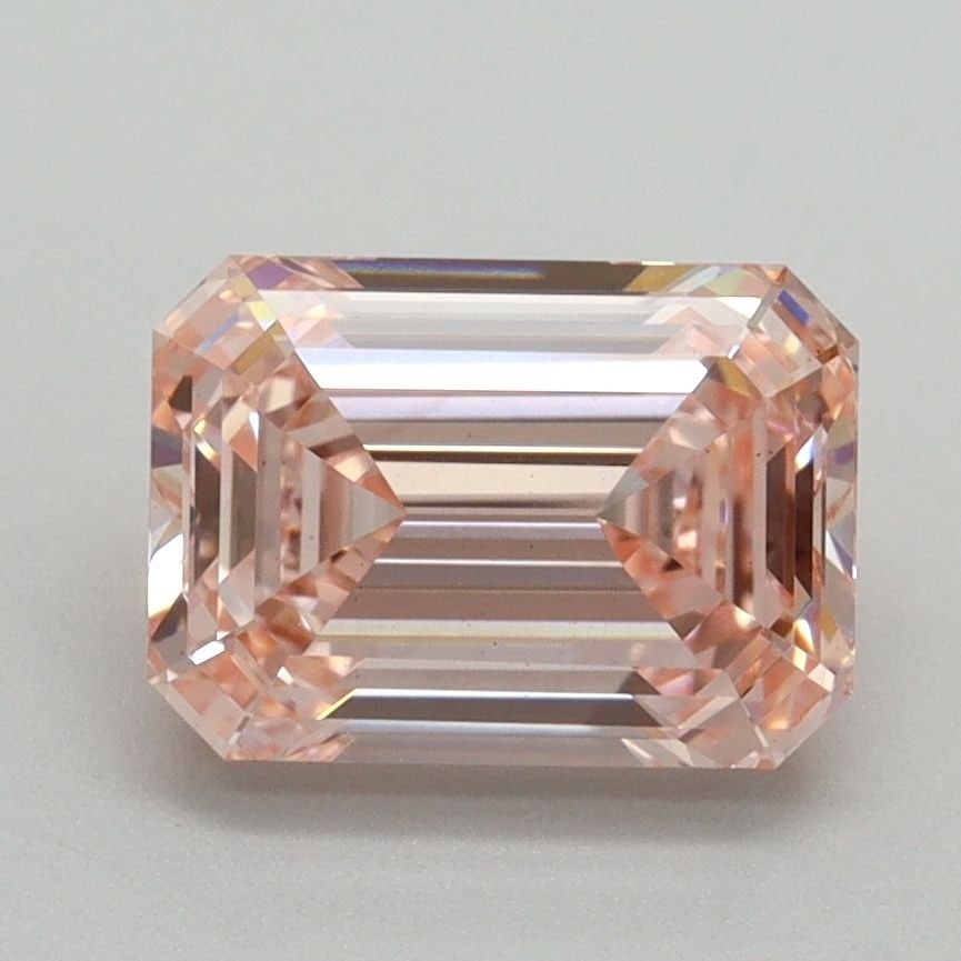 Loose Diamond - EMERALD 2.05ct Fancy Vivid Pink VS2: Loose Diamond - EMERALD 2.05ct Fancy Vivid Pink VS2 Source: This is a real non-mined Diamond that has been grown in a lab Shape: EMERALD Carats: 2.05 Color: Fancy Vivid Pink Certification: IGI Video: