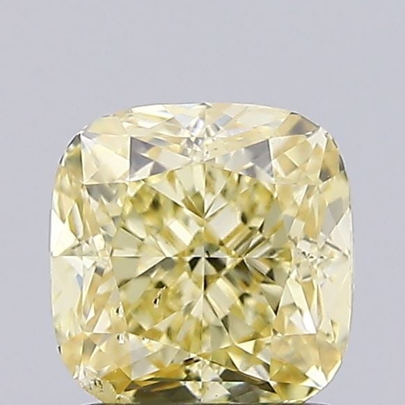 Loose Diamond - CUSHION MODIFIED 1.07ct Fancy Yellow SI1: Loose Diamond - CUSHION MODIFIED 1.07ct Fancy Yellow SI1 Source: This is a real non-mined Diamond that has been grown in a lab Shape: CUSHION MODIFIED Carats: 1.07 Color: Fancy Yellow Certification: I