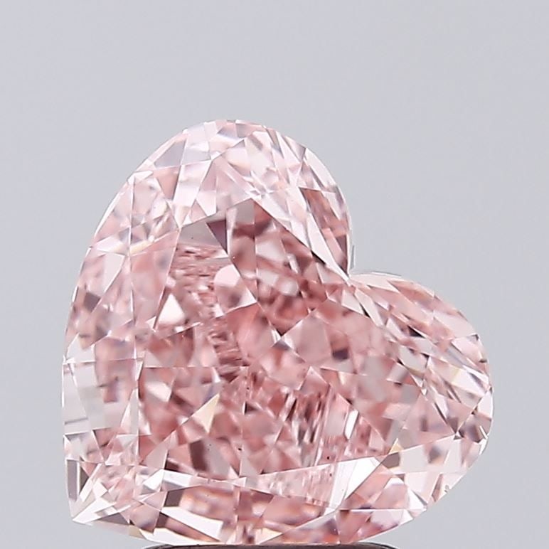 Loose Diamond - HEART 2.8ct Fancy Vivid Pink VS1: Loose Diamond - HEART 2.8ct Fancy Vivid Pink VS1 Source: This is a real non-mined Diamond that has been grown in a lab Shape: HEART Carats: 2.8 Color: Fancy Vivid Pink Certification: IGI Video: