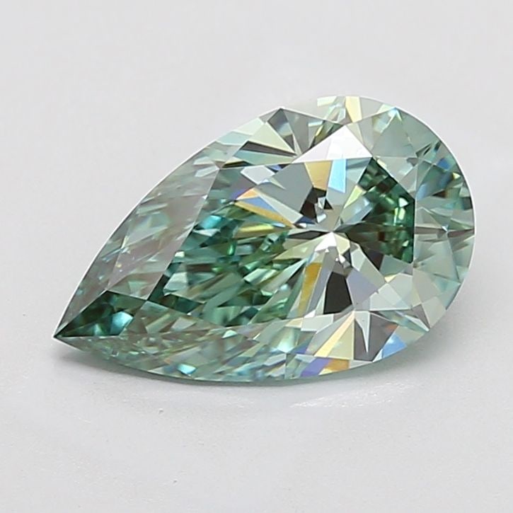 Loose Diamond - PEAR 3.09ct Fancy Vivid Green VVS2: Loose Diamond - PEAR 3.09ct Fancy Vivid Green VVS2 Source: This is a real non-mined Diamond that has been grown in a lab Shape: PEAR Carats: 3.09 Color: Fancy Vivid Green Certification: IGI Video: