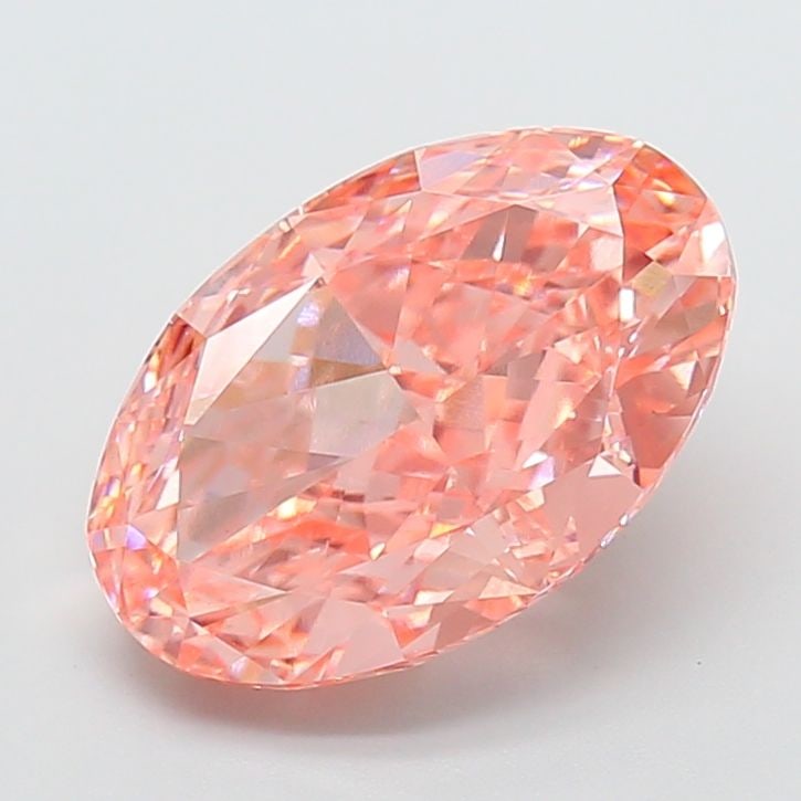 Loose Diamond - OVAL 4.09ct Fancy Vivid Pink VS1: Loose Diamond - OVAL 4.09ct Fancy Vivid Pink VS1 Source: This is a real non-mined Diamond that has been grown in a lab Shape: OVAL Carats: 4.09 Color: Fancy Vivid Pink Certification: IGI Video: