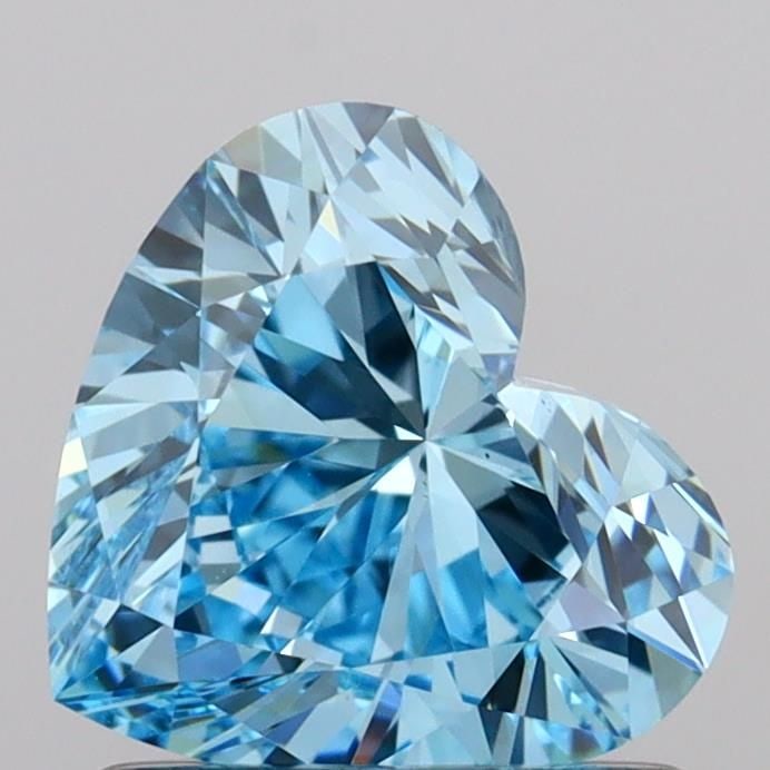 Loose Diamond - HEART 1.01ct Fancy Vivid Blue VS1: Loose Diamond - HEART 1.01ct Fancy Vivid Blue VS1 Source: This is a real non-mined Diamond that has been grown in a lab Shape: HEART Carats: 1.01 Color: Fancy Vivid Blue Certification: IGI Video: