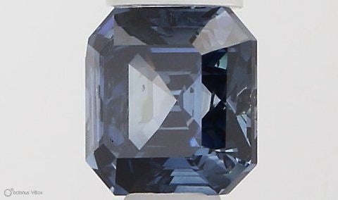 Loose Diamond - SQUARE EMERALD 0.42ct Fancy Vivid Blue SI2 (1 of 1)