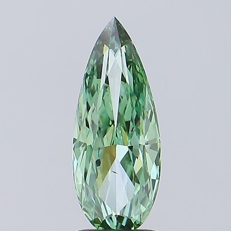 Loose Diamond - PEAR 2.01ct Fancy Vivid Green VS2: Loose Diamond - PEAR 2.01ct Fancy Vivid Green VS2 Source: This is a real non-mined Diamond that has been grown in a lab Shape: PEAR Carats: 2.01 Color: Fancy Vivid Green Certification: IGI Video: