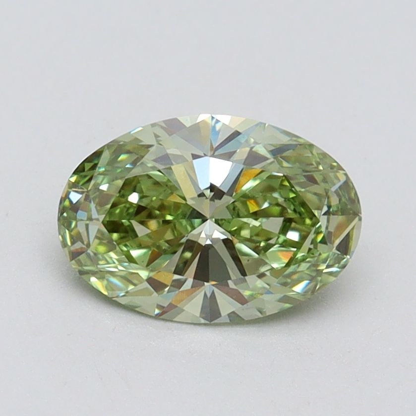 Loose Diamond - OVAL 1.03ct Fancy Vivid Green VS1: Loose Diamond - OVAL 1.03ct Fancy Vivid Green VS1 Source: This is a real non-mined Diamond that has been grown in a lab Shape: OVAL Carats: 1.03 Color: Fancy Vivid Green Certification: IGI Video: