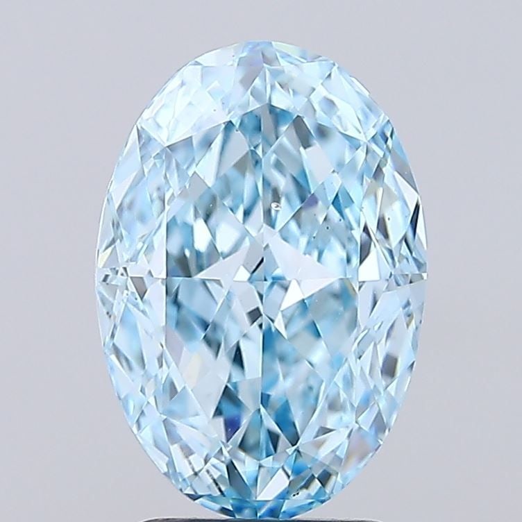 Loose Diamond - OVAL 3.06ct Fancy Vivid Blue VS2: Loose Diamond - OVAL 3.06ct Fancy Vivid Blue VS2 Source: This is a real non-mined Diamond that has been grown in a lab Shape: OVAL Carats: 3.06 Color: Fancy Vivid Blue Certification: IGI Video: