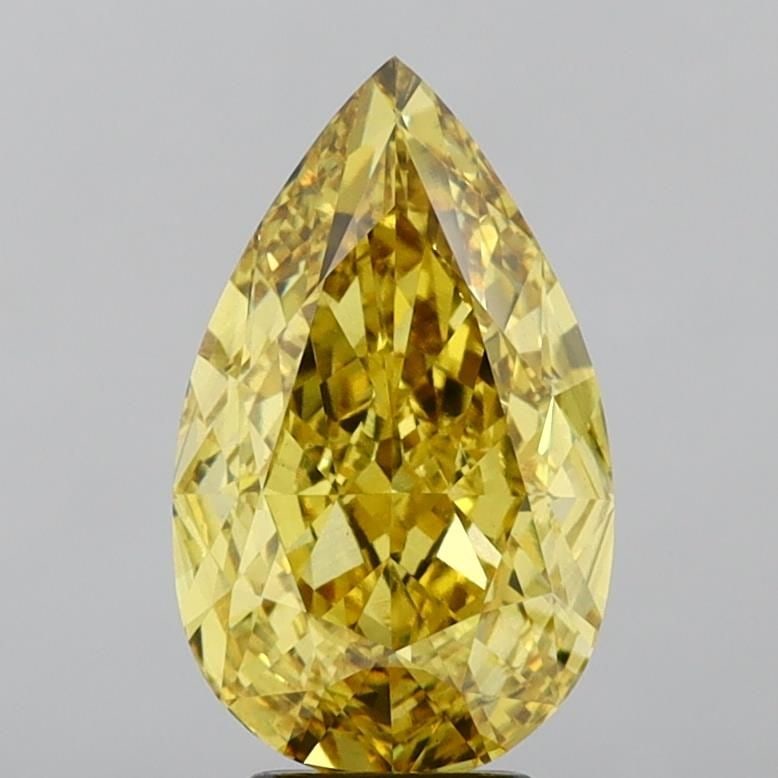 Loose Diamond - PEAR 6.03ct Fancy Vivid Yellow VS2: Loose Diamond - PEAR 6.03ct Fancy Vivid Yellow VS2 Source: This is a real non-mined Diamond that has been grown in a lab Shape: PEAR Carats: 6.03 Color: Fancy Vivid Yellow Certification: IGI Video:
