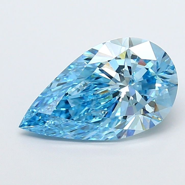 Loose Diamond - PEAR 3.03ct Fancy Vivid Blue VS1 (1 of 1)