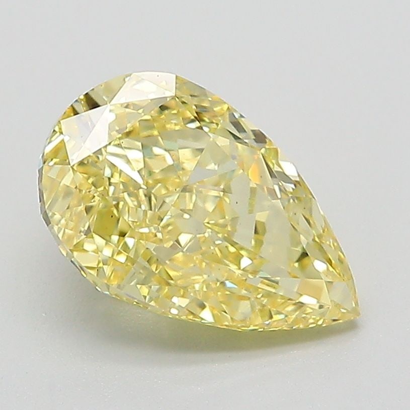 Loose Diamond - PEAR 2.06ct Fancy Intense Yellow VS1: Loose Diamond - PEAR 2.06ct Fancy Intense Yellow VS1 Source: This is a real non-mined Diamond that has been grown in a lab Shape: PEAR Carats: 2.06 Color: Fancy Intense Yellow Certification: IGI Video