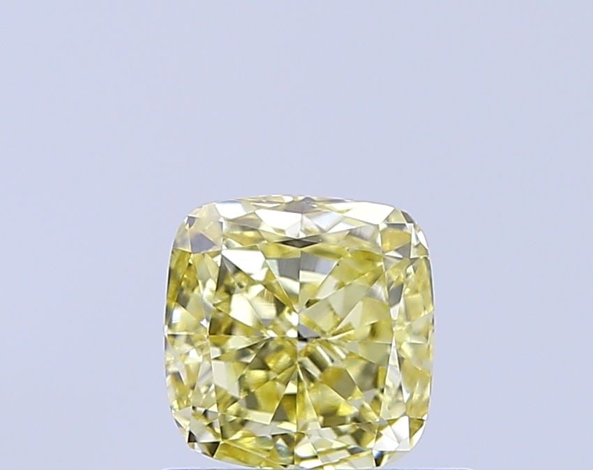 Loose Diamond - CUSHION MODIFIED 0.8ct Fancy Intense Yellow VS1: Loose Diamond - CUSHION MODIFIED 0.8ct Fancy Intense Yellow VS1 Source: This is a real non-mined Diamond that has been grown in a lab Shape: CUSHION MODIFIED Carats: 0.8 Color: Fancy Intense Yellow Ce