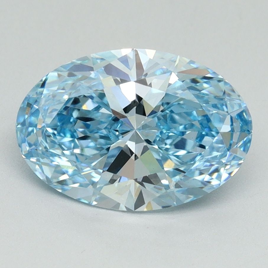 Loose Diamond - OVAL 2.2ct Fancy Vivid Blue VS1: Loose Diamond - OVAL 2.2ct Fancy Vivid Blue VS1 Source: This is a real non-mined Diamond that has been grown in a lab Shape: OVAL Carats: 2.2 Color: Fancy Vivid Blue Certification: IGI Video: