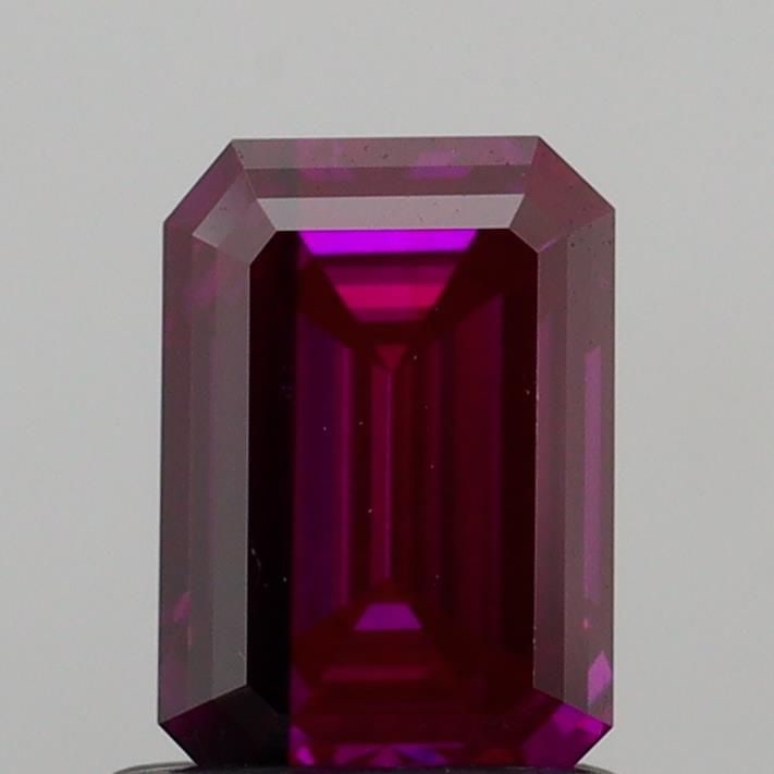Loose Diamond - EMERALD 1.0ct Fancy Vivid Pink SI2: Loose Diamond - EMERALD 1.0ct Fancy Vivid Pink SI2 Source: This is a real non-mined Diamond that has been grown in a lab Shape: EMERALD Carats: 1.0 Color: Fancy Vivid Pink Certification: IGI Video: