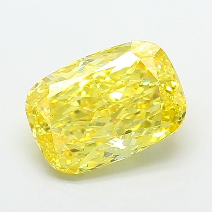 Loose Diamond - CUSHION MODIFIED 2.51ct Fancy Vivid Yellow VS2: Loose Diamond - CUSHION MODIFIED 2.51ct Fancy Vivid Yellow VS2 Source: This is a real non-mined Diamond that has been grown in a lab Shape: CUSHION MODIFIED Carats: 2.51 Color: Fancy Vivid Yellow Cert