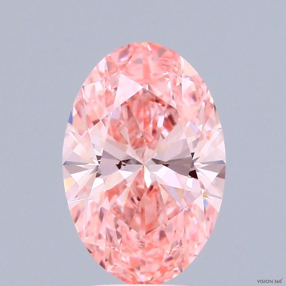 Loose Diamond - OVAL 3.13ct Fancy Vivid Pink VVS2: Loose Diamond - OVAL 3.13ct Fancy Vivid Pink VVS2 Source: This is a real non-mined Diamond that has been grown in a lab Shape: OVAL Carats: 3.13 Color: Fancy Vivid Pink Certification: IGI Video: