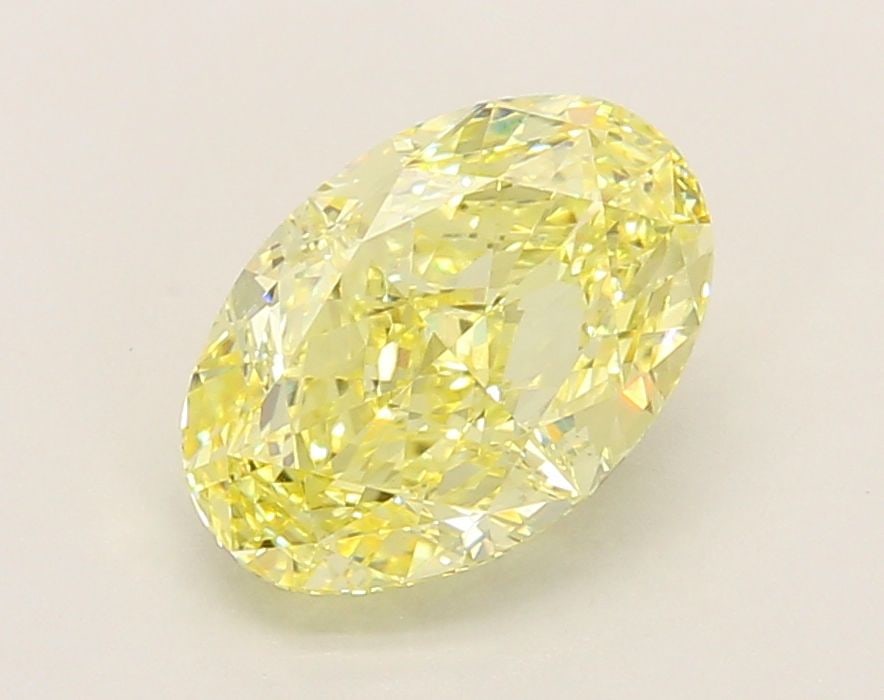 Loose Diamond - OVAL 2.53ct Fancy Yellow VVS2: Loose Diamond - OVAL 2.53ct Fancy Yellow VVS2 Source: This is a real non-mined Diamond that has been grown in a lab Shape: OVAL Carats: 2.53 Color: Fancy Yellow Certification: IGI Video: