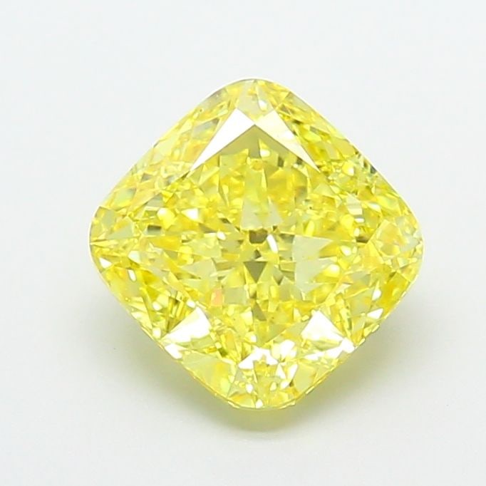 Loose Diamond - CUSHION MODIFIED 2.55ct Fancy Vivid Yellow VS2: Loose Diamond - CUSHION MODIFIED 2.55ct Fancy Vivid Yellow VS2 Source: This is a real non-mined Diamond that has been grown in a lab Shape: CUSHION MODIFIED Carats: 2.55 Color: Fancy Vivid Yellow Cert