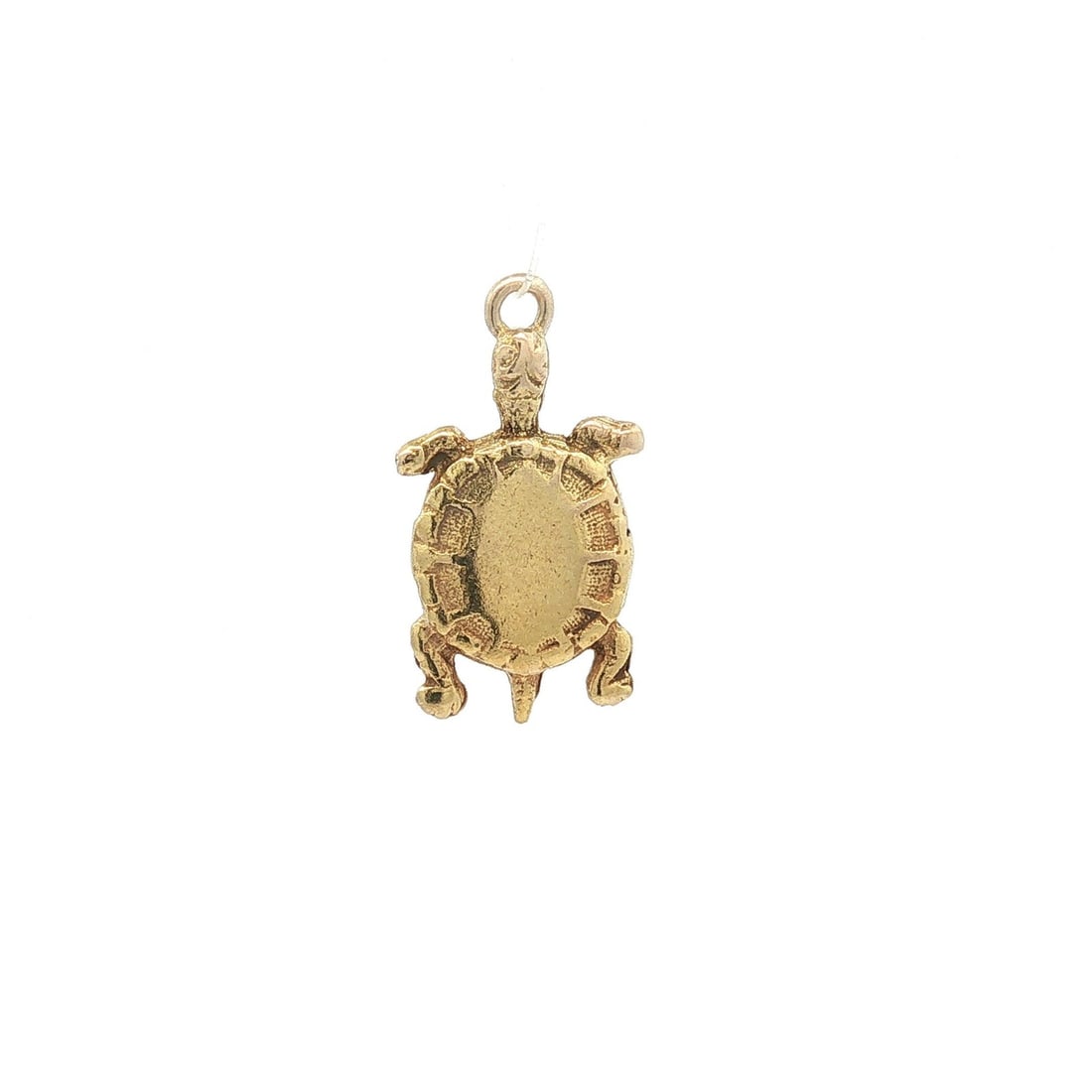 10k Yellow Gold Petite Turtle Pendant Charm (1 of 6)