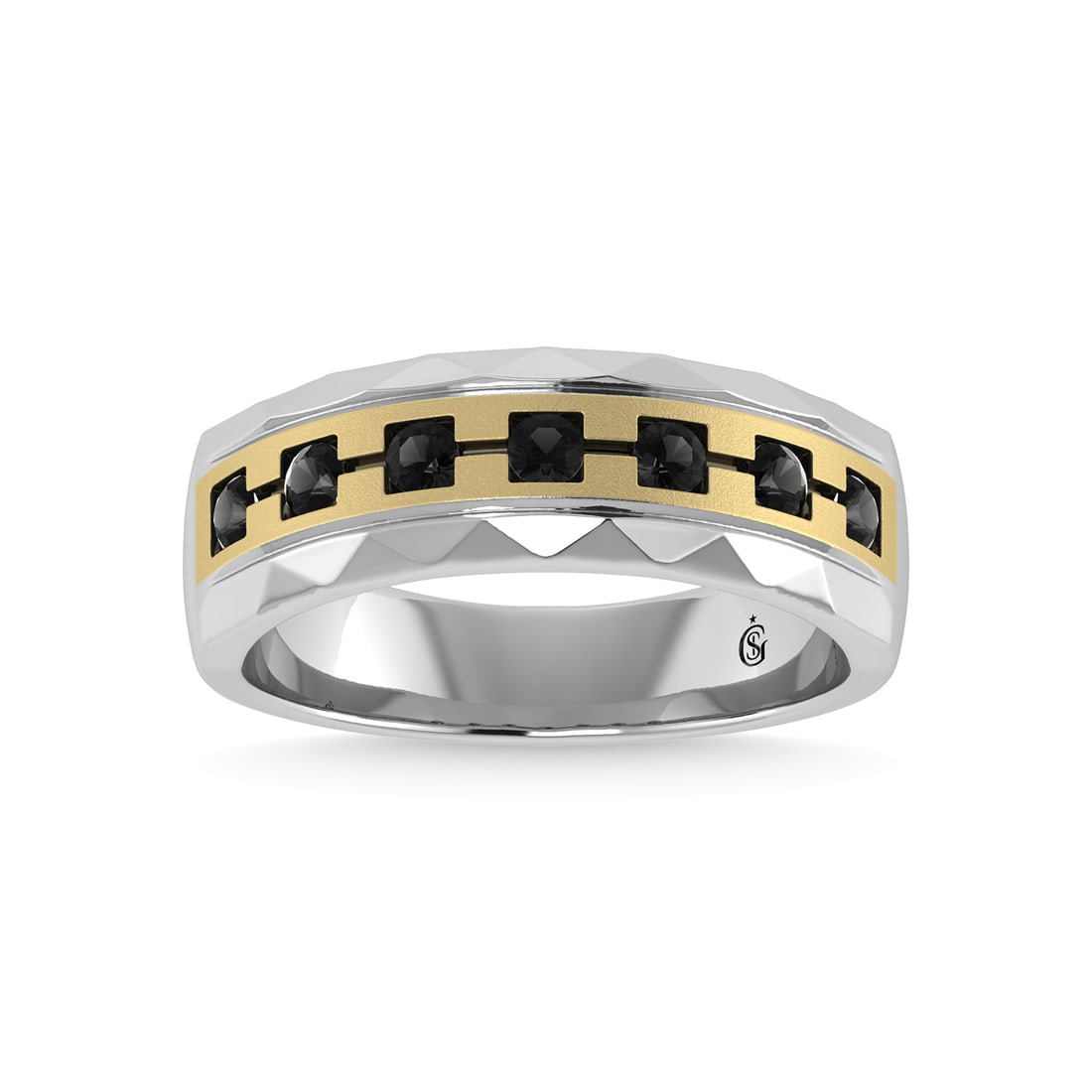 14K White Gold Diamond 1/2 Ct.Tw. Mens Machine Band: 14K White Gold Diamond 1/2 Ct.Tw. Mens Machine Band 14k White Gold Stone Color: G-h Stone Clarity: I1-i2 Each ring is presented in standard size 6.5. Complimentary resizing is available between sizes 