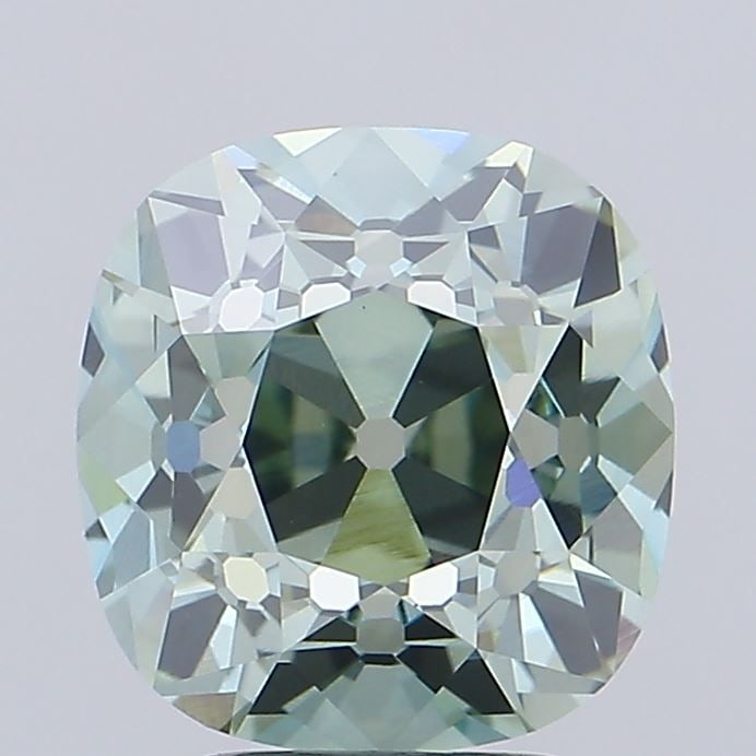 Loose Diamond - CUSHION 5.01ct Fancy Vivid Green VVS2: Loose Diamond - CUSHION 5.01ct Fancy Vivid Green VVS2 Source: This is a real non-mined Diamond that has been grown in a lab Shape: CUSHION Carats: 5.01 Color: Fancy Vivid Green Certification: IGI