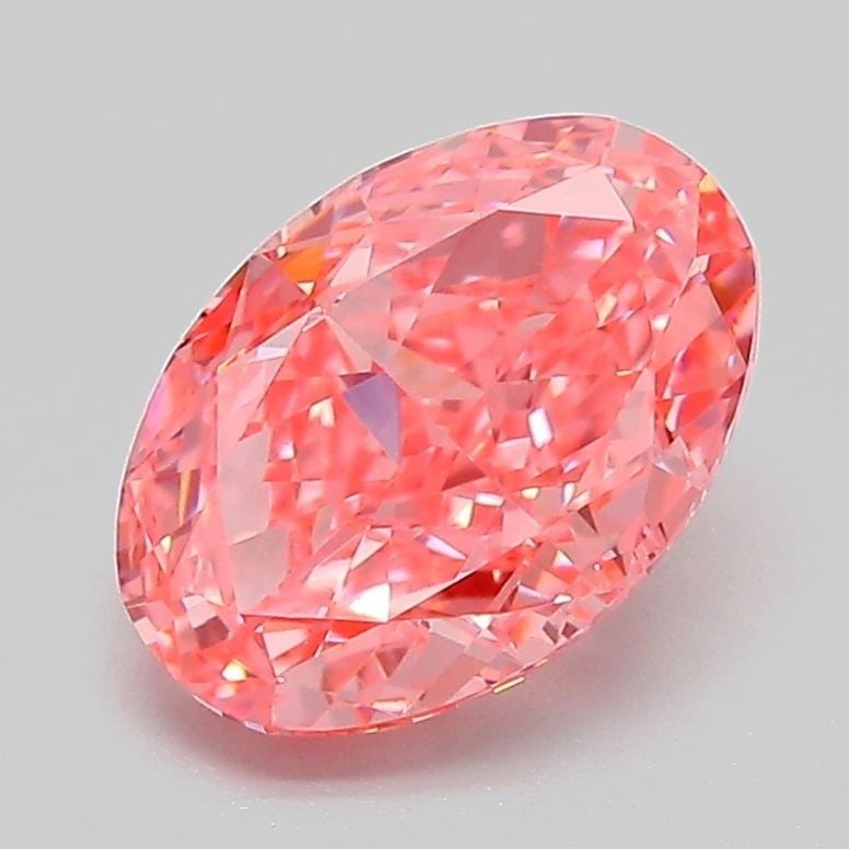 Loose Diamond - OVAL 2.07ct Fancy Vivid Pink VVS2: Loose Diamond - OVAL 2.07ct Fancy Vivid Pink VVS2 Source: This is a real non-mined Diamond that has been grown in a lab Shape: OVAL Carats: 2.07 Color: Fancy Vivid Pink Certification: IGI The Diamond 
