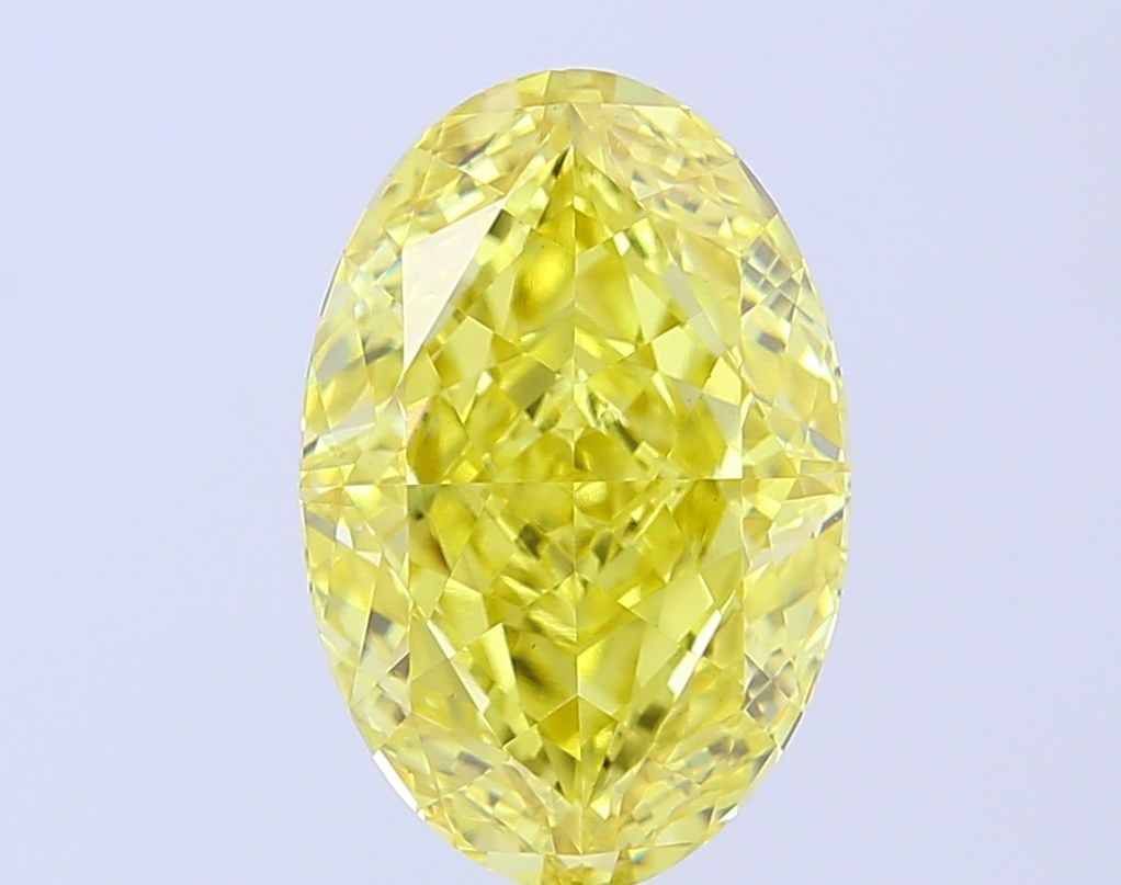 Loose Diamond - OVAL 5.05ct Fancy Vivid Yellow VS1: Loose Diamond - OVAL 5.05ct Fancy Vivid Yellow VS1 Source: This is a real non-mined Diamond that has been grown in a lab Shape: OVAL Carats: 5.05 Color: Fancy Vivid Yellow Certification: IGI Video: