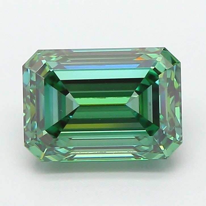 Loose Diamond - EMERALD 3.02ct Fancy Vivid Green VVS2: Loose Diamond - EMERALD 3.02ct Fancy Vivid Green VVS2 Source: This is a real non-mined Diamond that has been grown in a lab Shape: EMERALD Carats: 3.02 Color: Fancy Vivid Green Certification: IGI